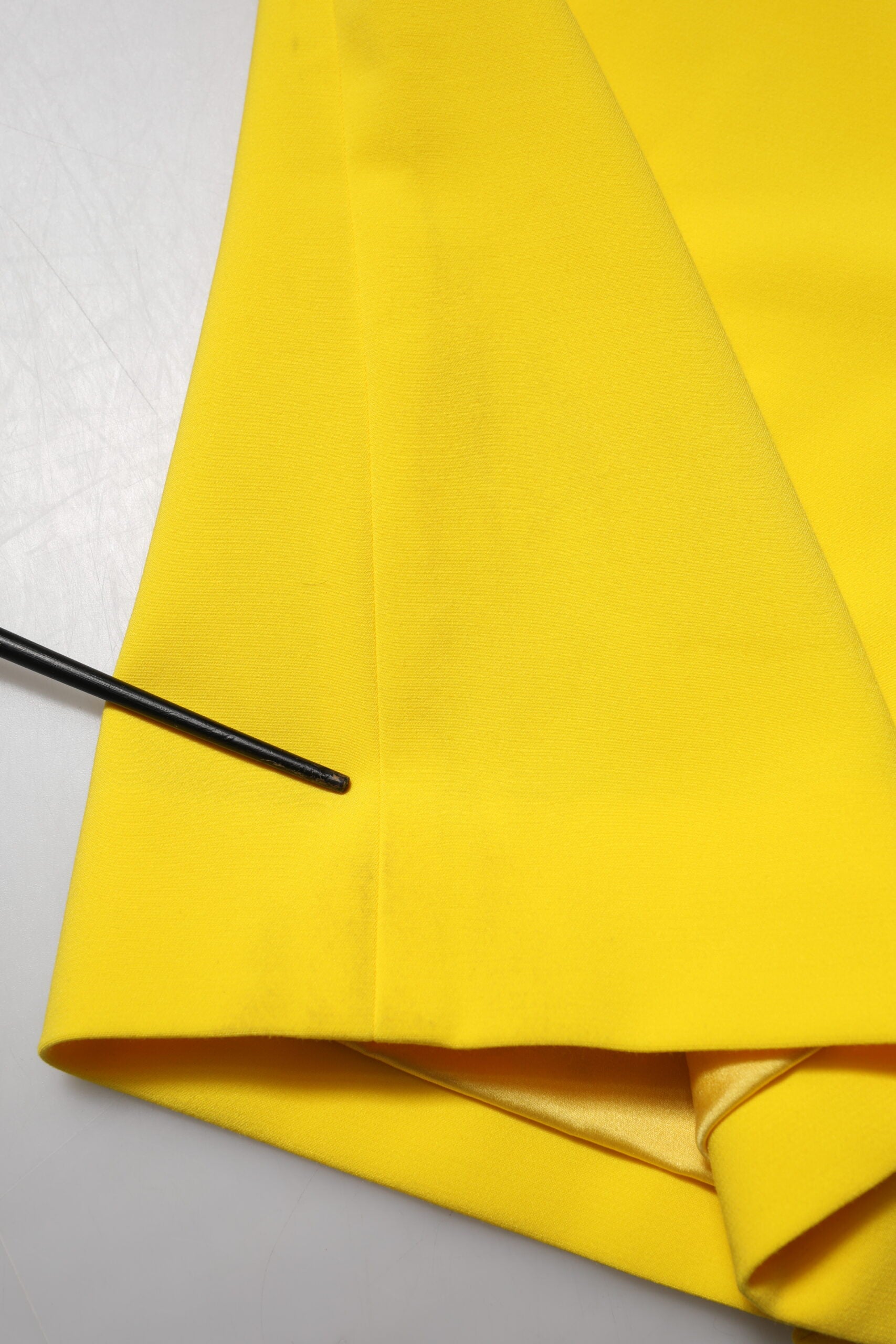 Gul Ärmlös Midiklänning i Polyester med Slidmönster