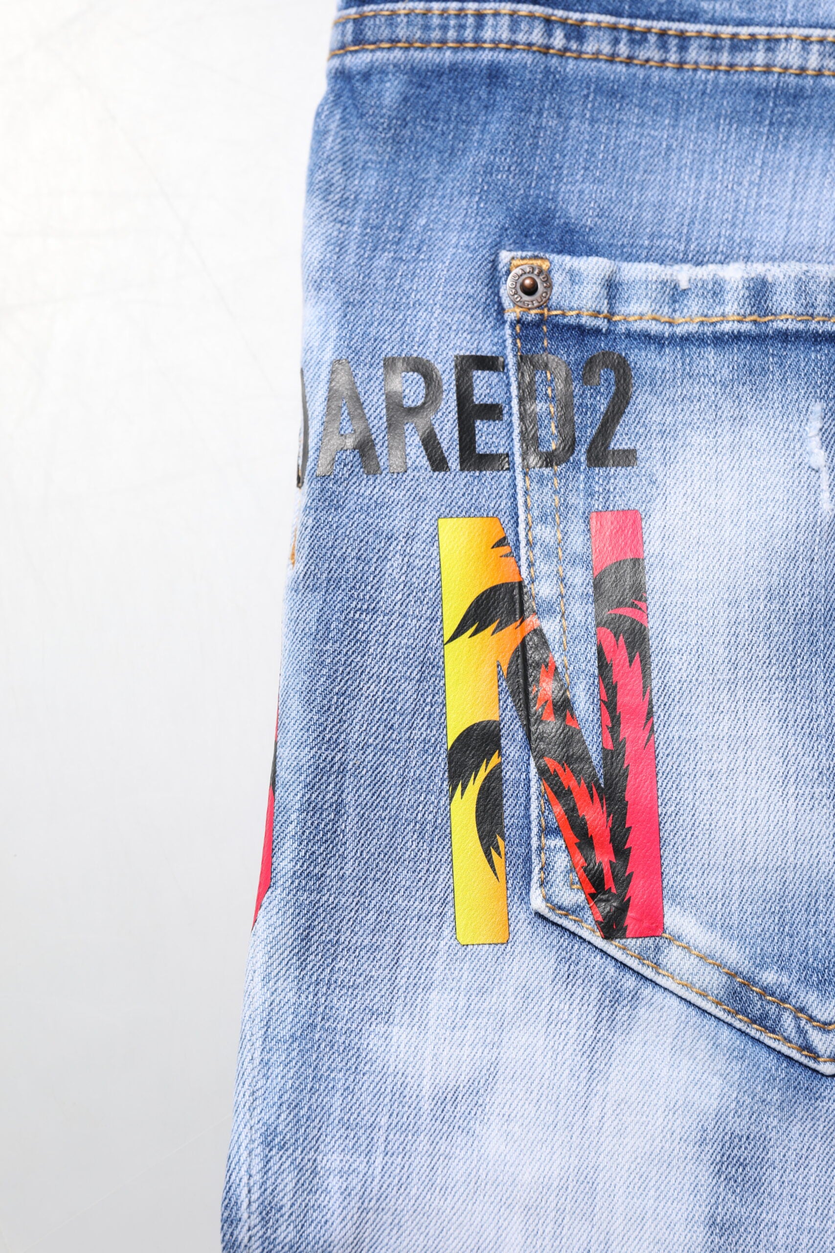 Blå tvättade bomulls skinny jeans med medelhög midja