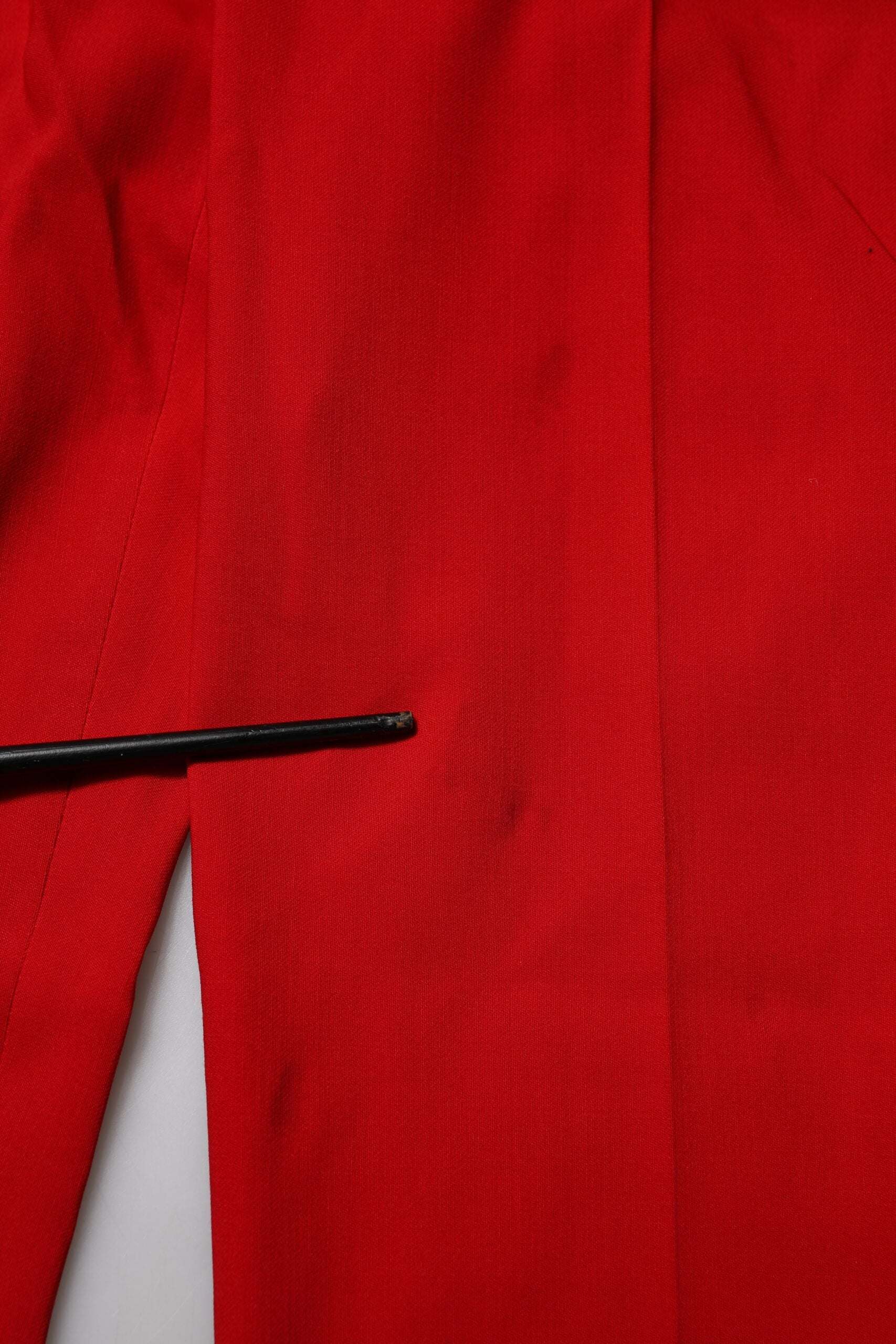 Dolce & Gabbana Red Wool Mid Waisted Tapered Pants