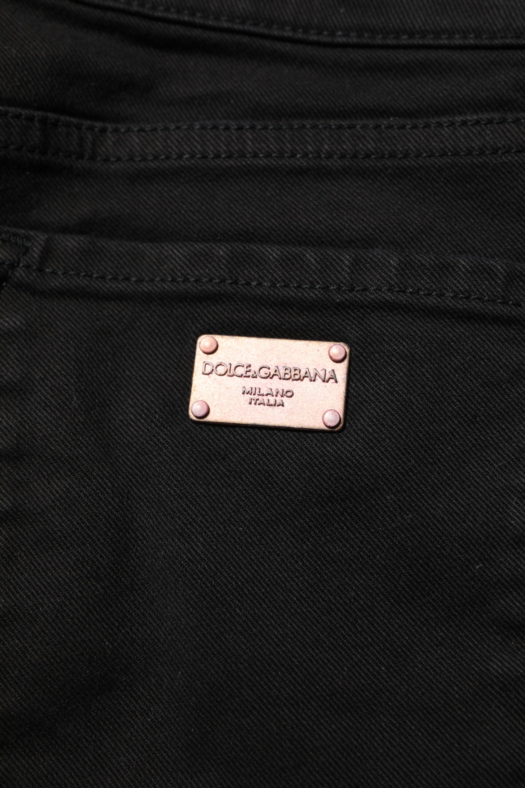 Svarta skinny jeans med medelhög midja i bomull