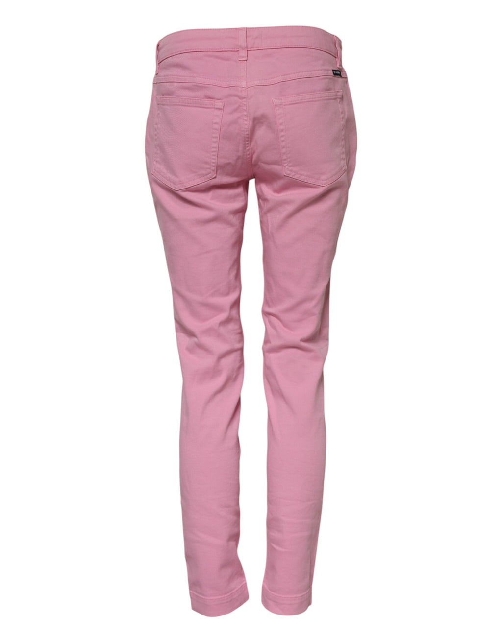 Rosa bomullsfrisk skinny denimjeans