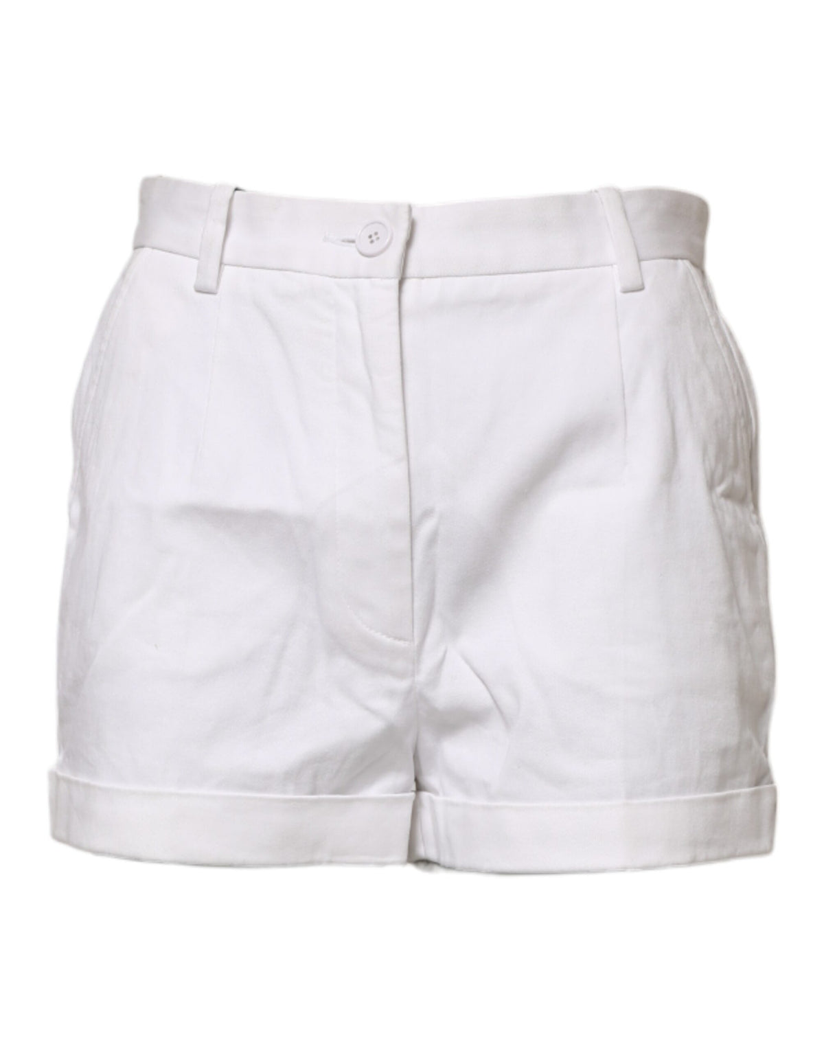 Dolce & Gabbana White Cotton Mid Waist Women Bermuda Shorts
