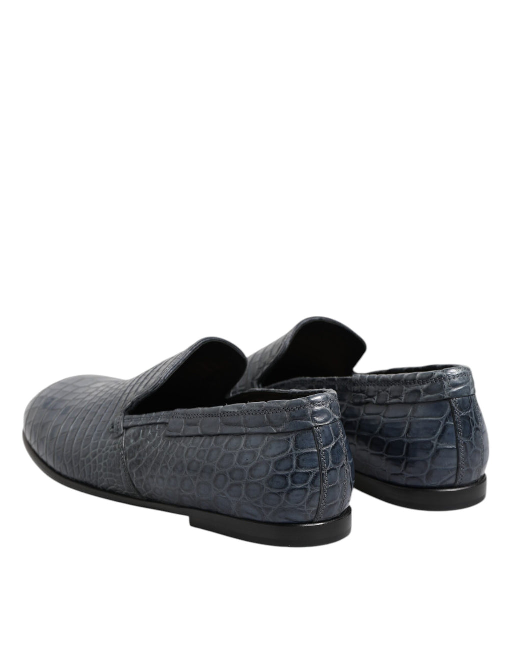 Blå exotiska läder slip-on loafers för män