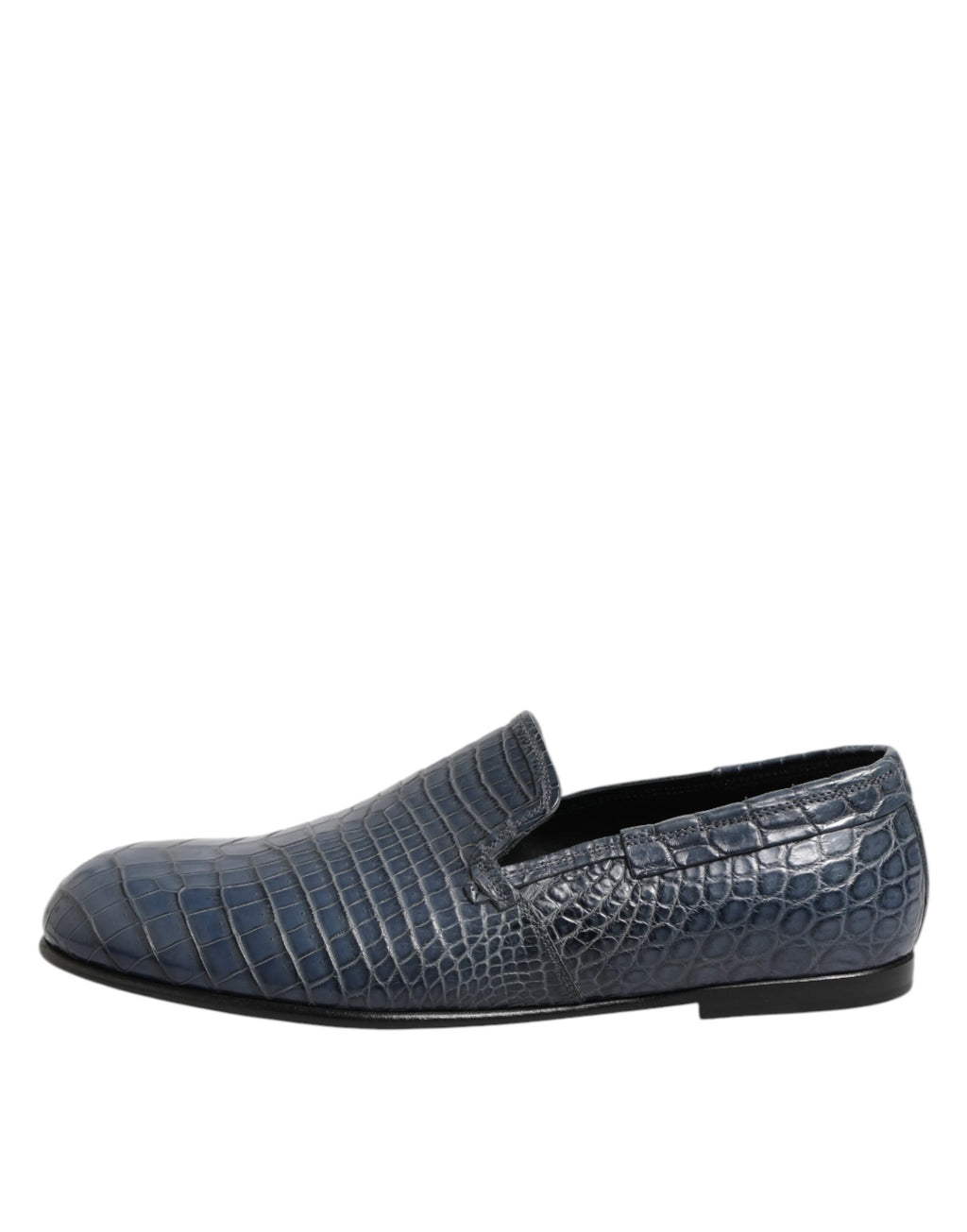 Blå exotiska läder slip-on loafers för män