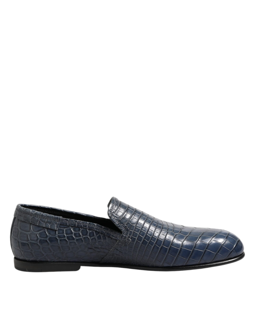 Blå exotiska läder slip-on loafers för män