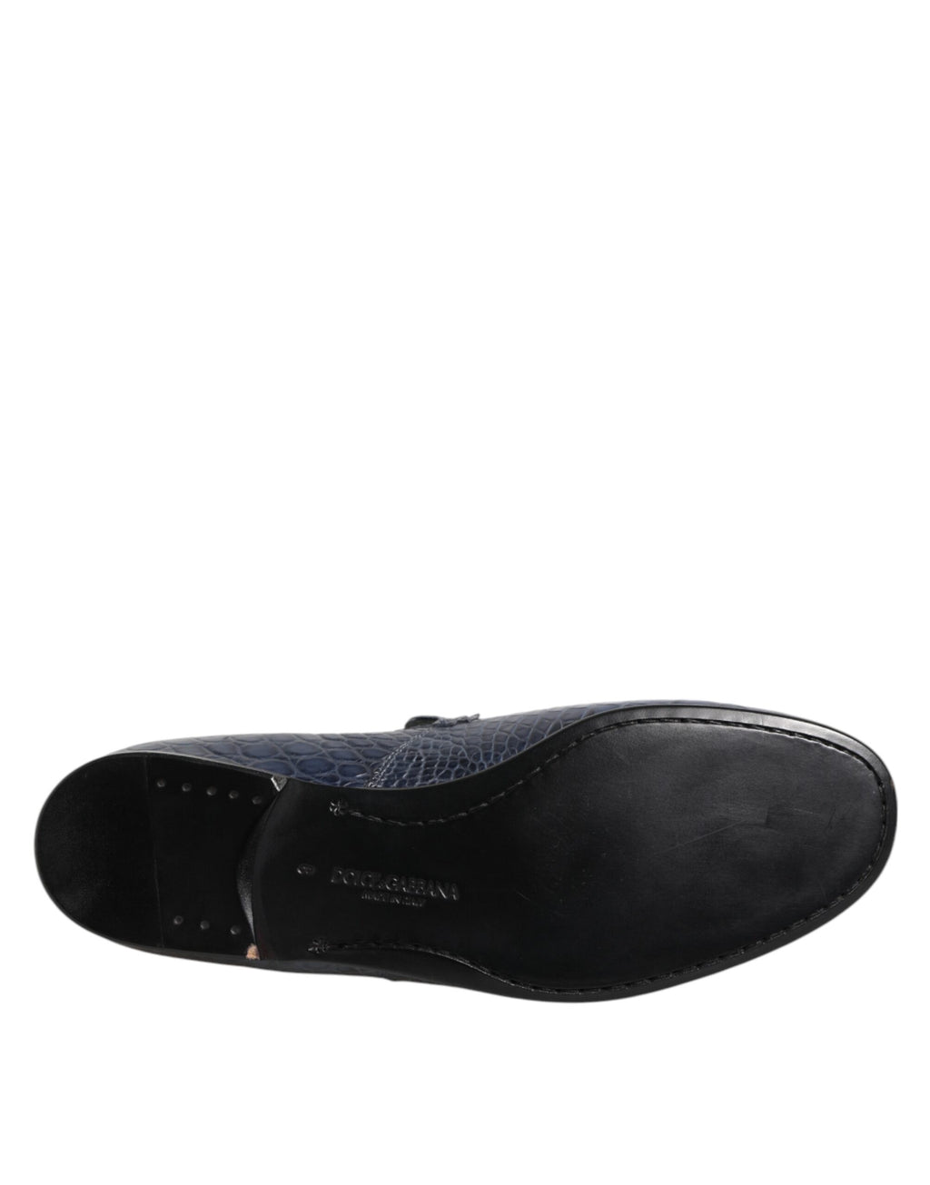 Blå exotiska läder slip-on loafers för män