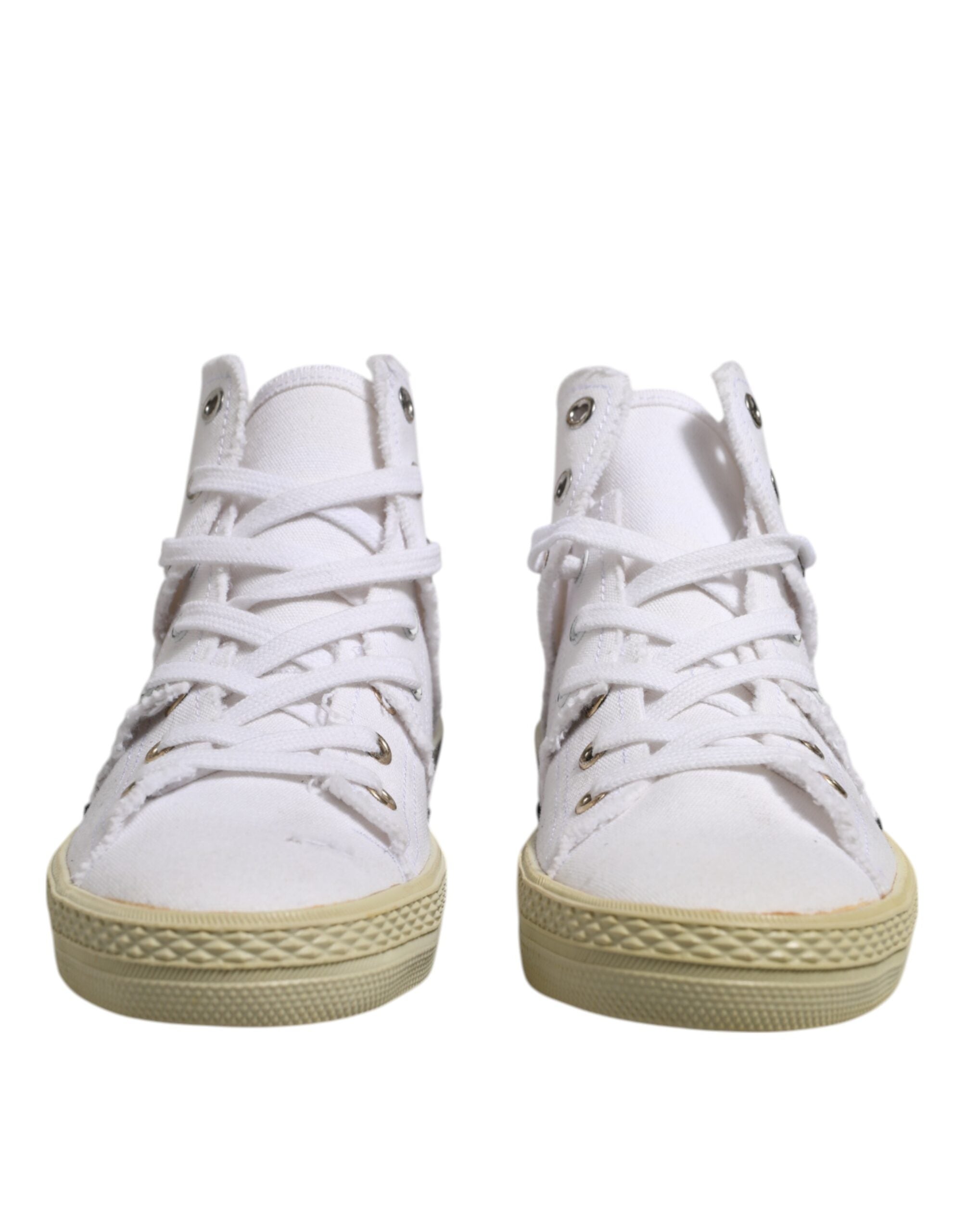 Maison Margiela White Lace Up Mid Top Women Sneakers Shoes