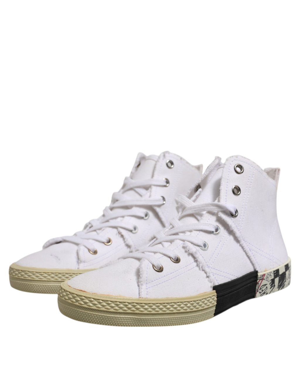 Vita Sneakers Med Snörning Mellanstora Damskor