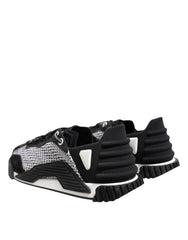Dolce & Gabbana Black Logo Lace Up Low Top NS1 Sneakers Shoes