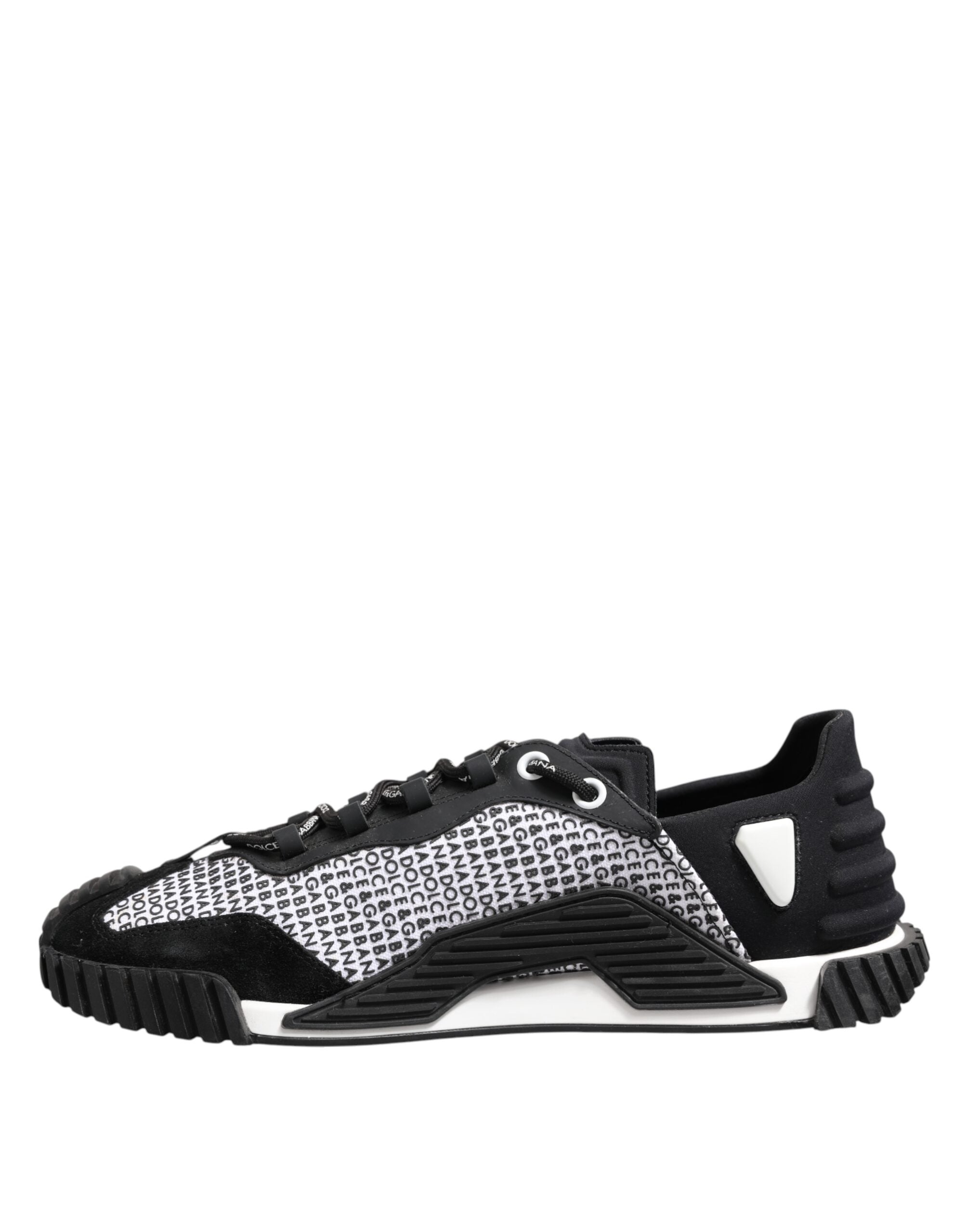 Dolce & Gabbana Black Logo Lace Up Low Top NS1 Sneakers Shoes