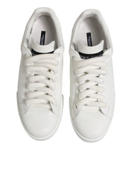 Dolce & Gabbana White Logo Lace Up Low Top Men Sneakers Shoes