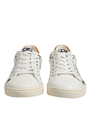 Dolce & Gabbana White Leather MILANO Low Top Sneakers Shoes