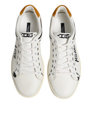 Dolce & Gabbana White Leather MILANO Low Top Sneakers Shoes