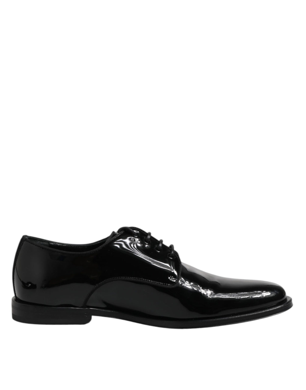 Dolce & Gabbana Black Patent Leather Derby Formal Dress Shoes