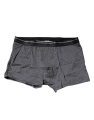 Dolce & Gabbana Gray Printed Cotton Boxer Short Underwear