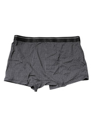 Dolce & Gabbana Gray Printed Cotton Boxer Short Underwear
