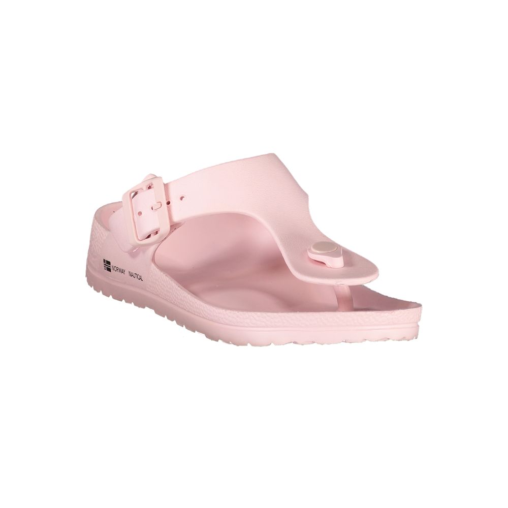 Rosa plastsandaler för kvinnor