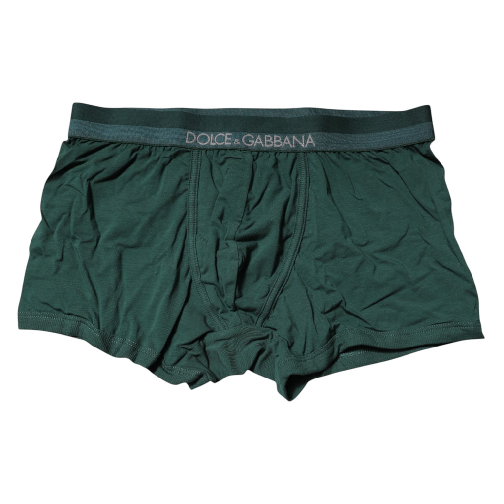 Gröna bomullsunderkläder för män, vanliga boxershorts