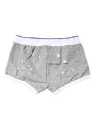 Dolce & Gabbana Gray Cotton Stretch Regular Boxer Underwear