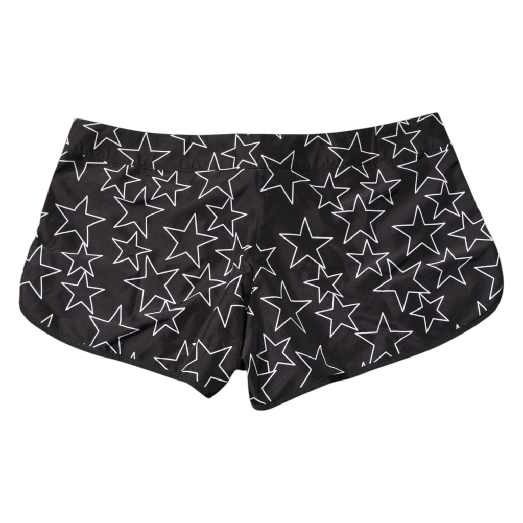 Svarta stjärnmönster strandkläder shorts badkläder