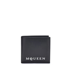 Alexander McQueen Black Calf Leather Bos Taurus Wallet
