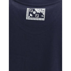 Fendi Blue Cotton T-Shirt