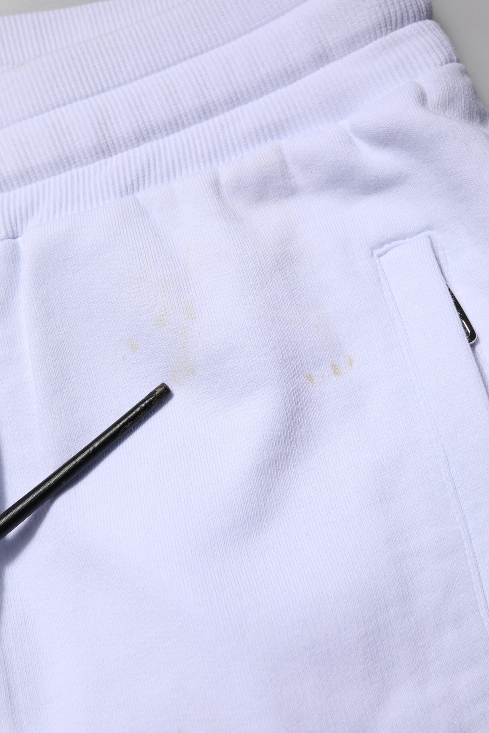 Dolce & Gabbana White Cotton Drawstring Jogger Pants