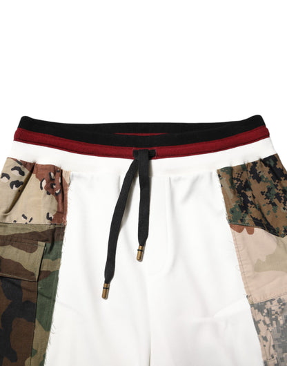 Dolce &amp; Gabbana hvite lappeteppe joggebukser for menn