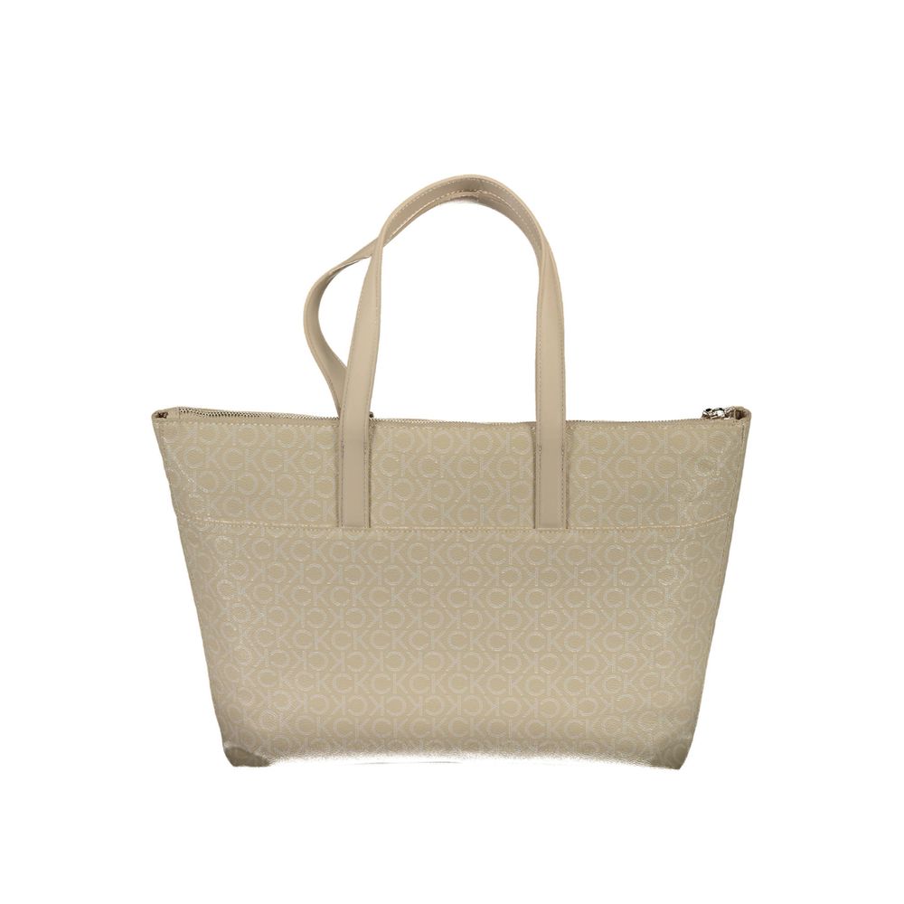 Beige viskos damtröja