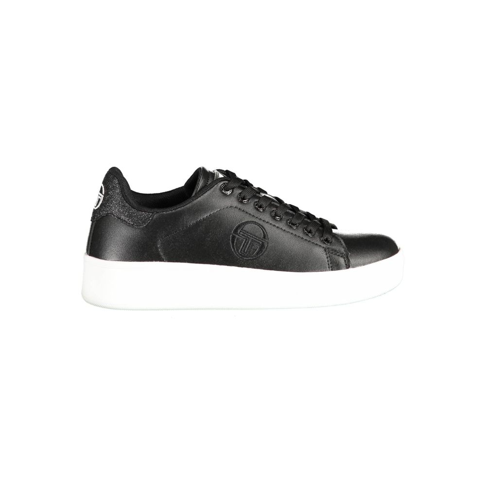 Svart polyester-sneaker