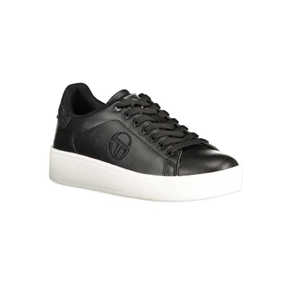 Svart polyester-sneaker