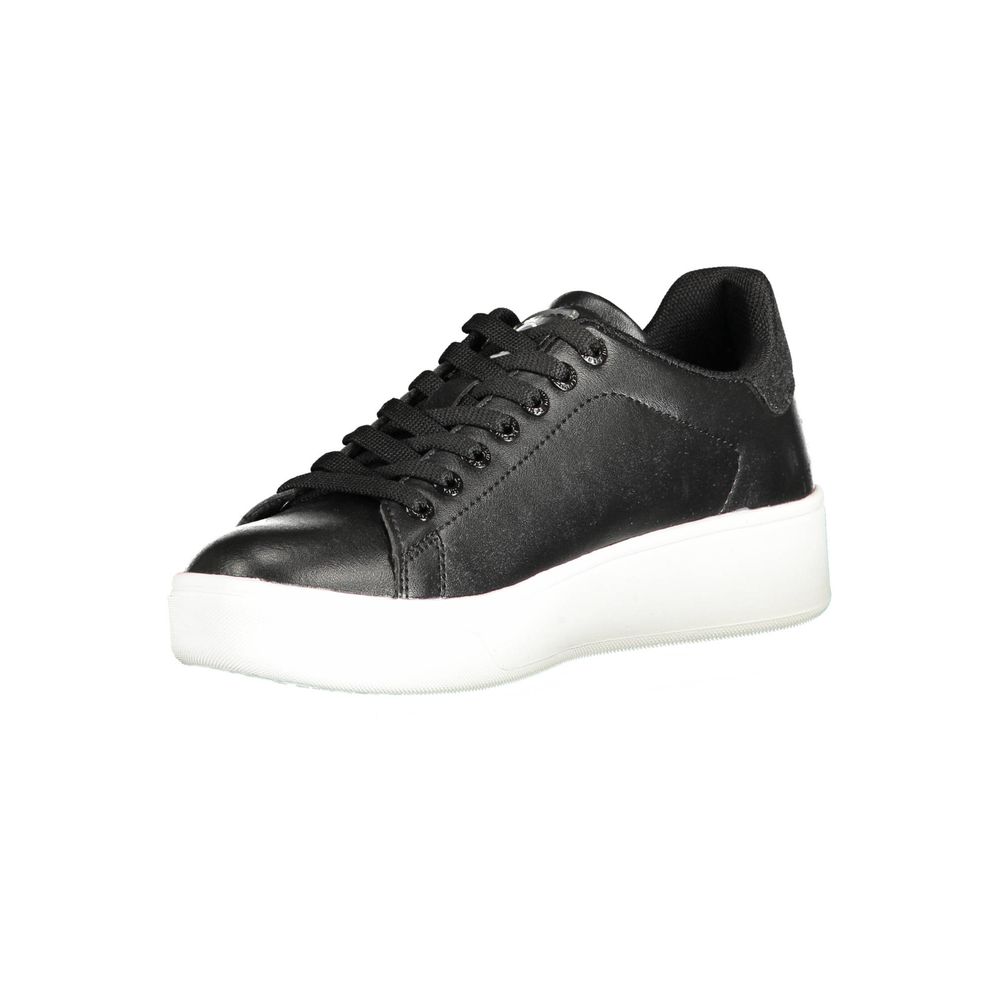 Svart polyester-sneaker