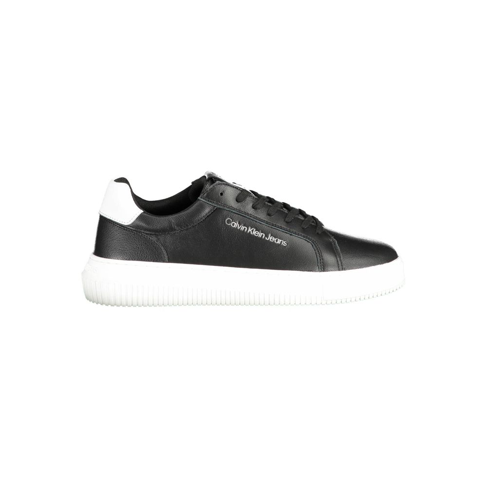Svart polyester-sneaker
