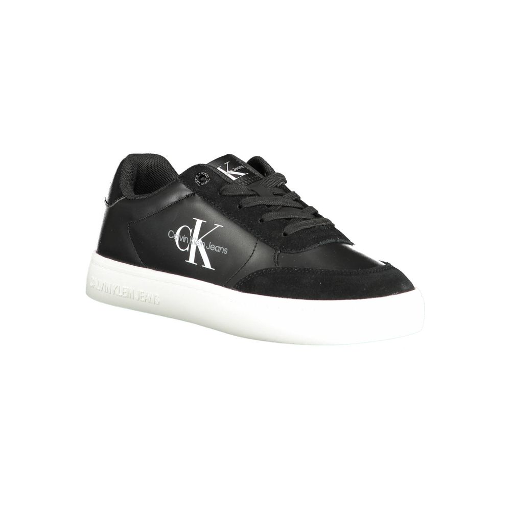 Svart polyester-sneaker