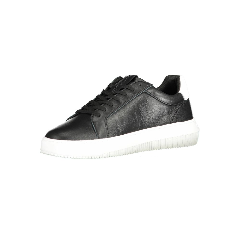 Svart polyester-sneaker