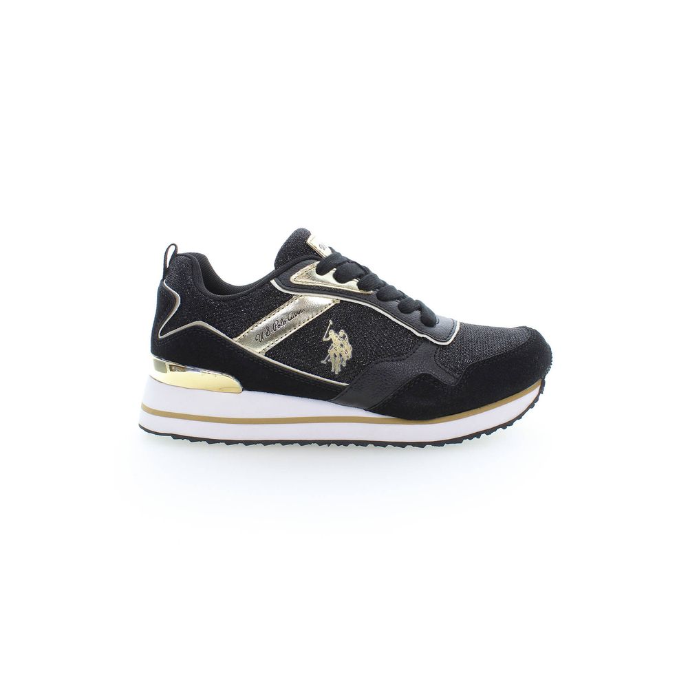 Svarta polyestersneakers