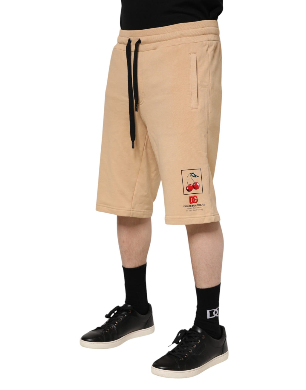 Gula bomullsshorts för män Bermuda