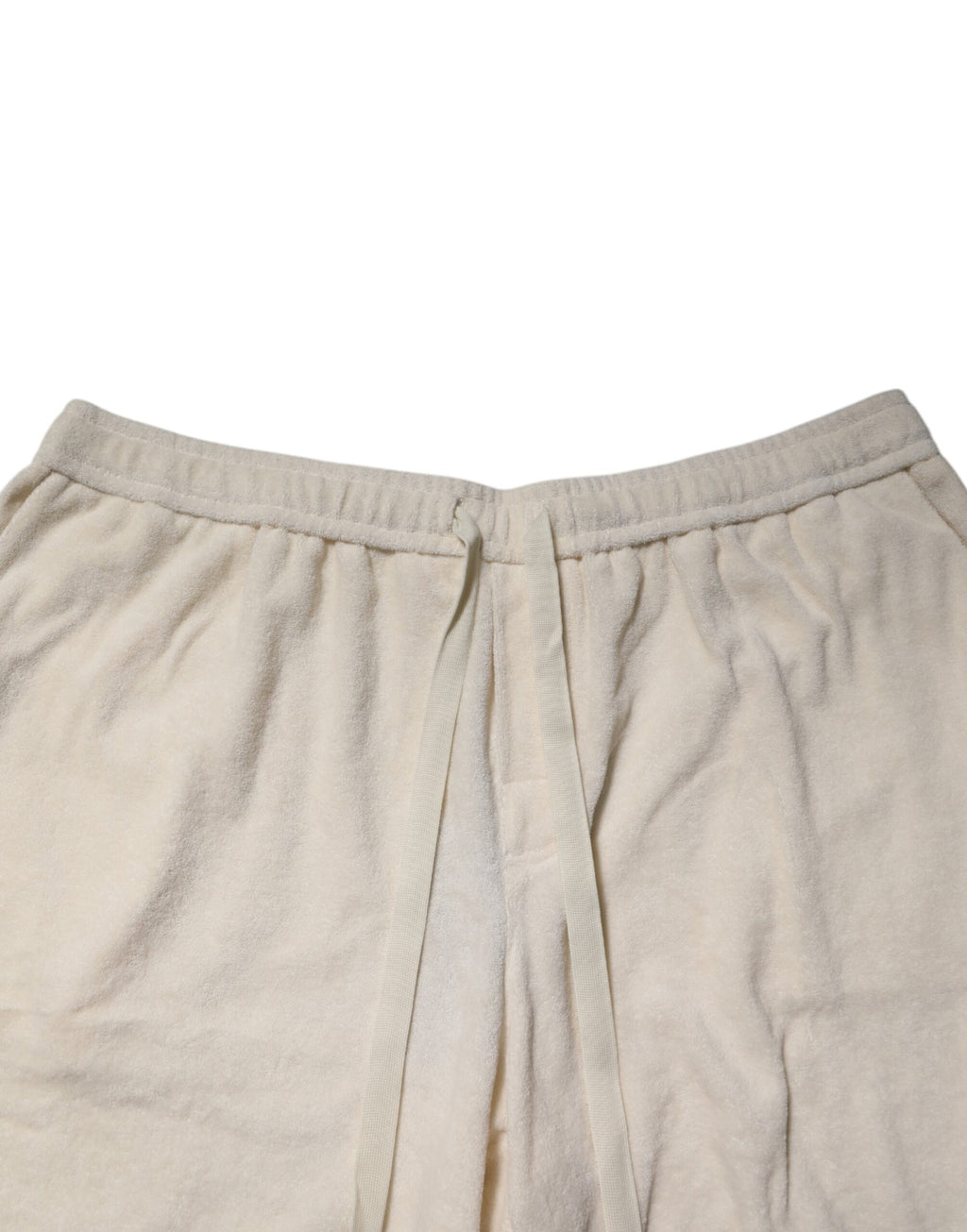 Elfenbensvita bomullsshorts för män Bermuda