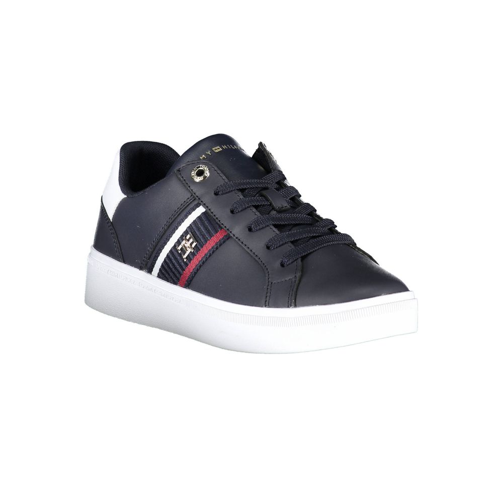 Blå polyester-sneaker