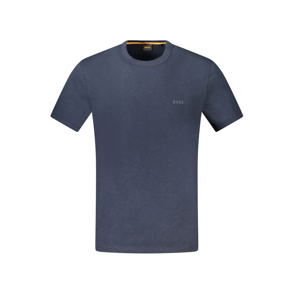 Blå bomulls-T-shirt