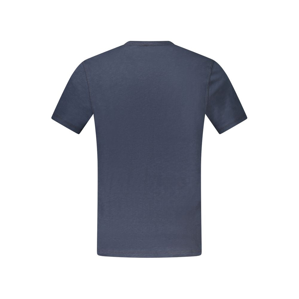 Blå bomulls-T-shirt