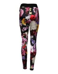 Dolce & Gabbana Multicolor Floral Legging Stretch Waist Pants