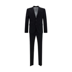 Dsquared² Black Fleece Wool Two-Piece Suit