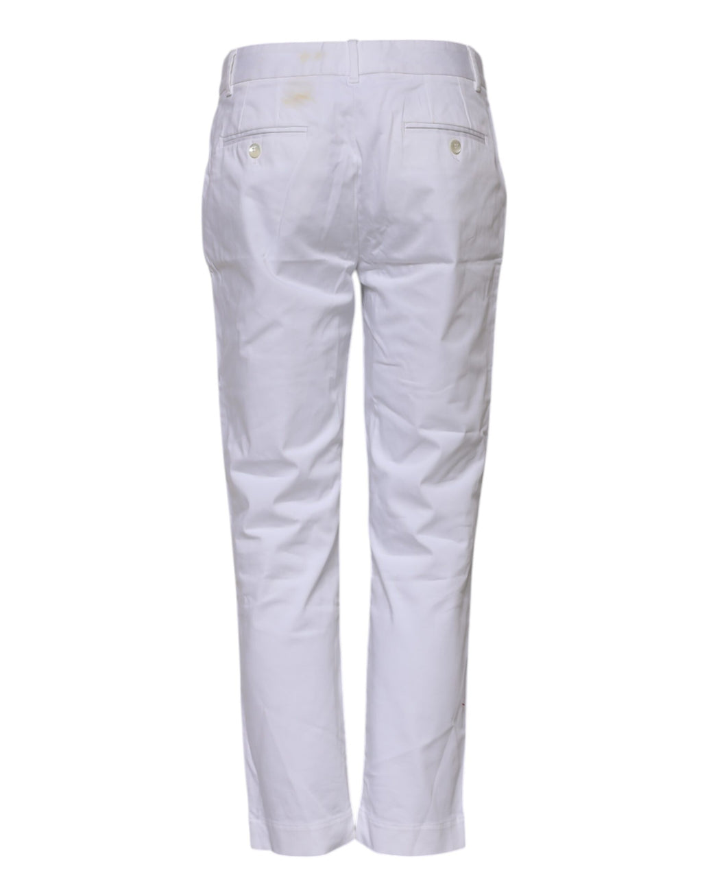 Vita stretchiga bomullsjeans med medelhög midja