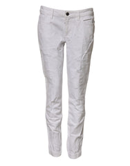 Dolce & Gabbana White Cotton Mid Waisted Women Denim Jeans