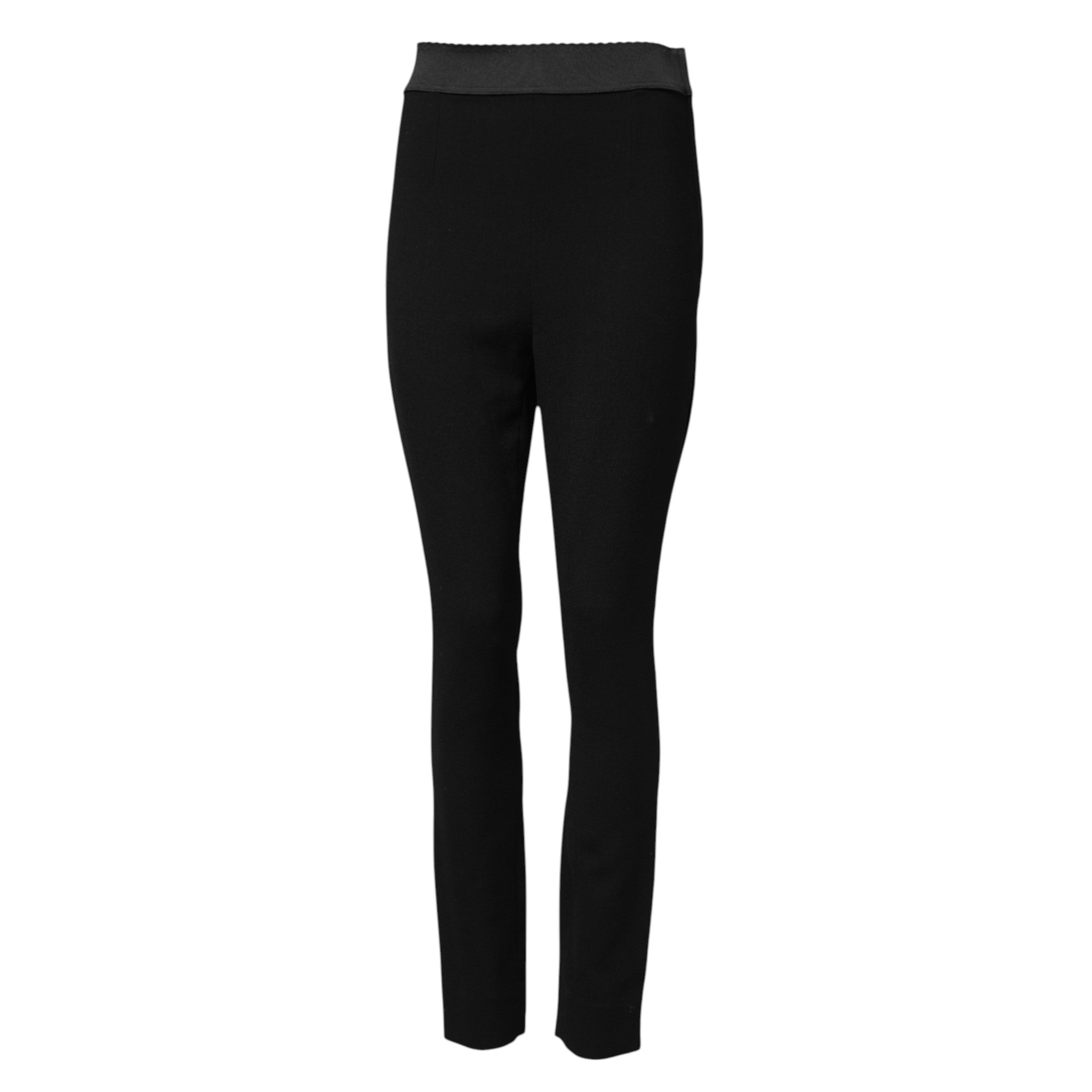 Svarta ullleggings stretchbyxor