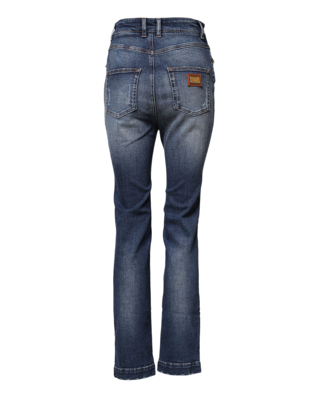 Blå denimjeans med strassutsmyckning