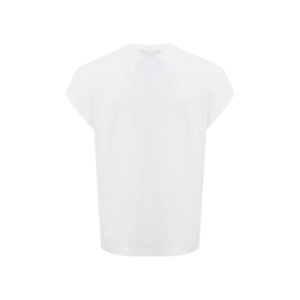 Vit bomulls-T-shirt