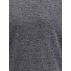 Dsquared² Gray Fleece Wool Sweatshirt