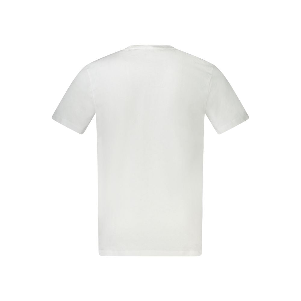 Vit bomulls-T-shirt för män